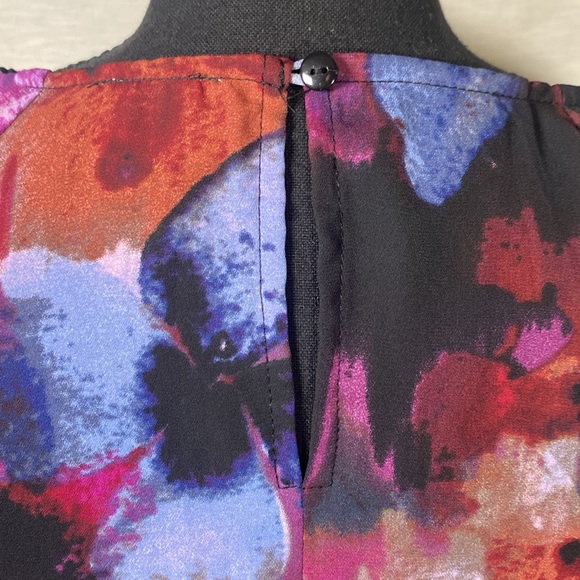 Cupio Women’s Floral Blouse Small Ruffles Long Sleeve High Low Whimsigoth - Picture 12 of 13